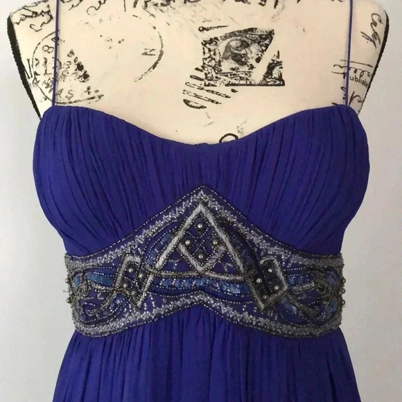 Aidan Mattox blue cocktail dress - Picture 2 of 8